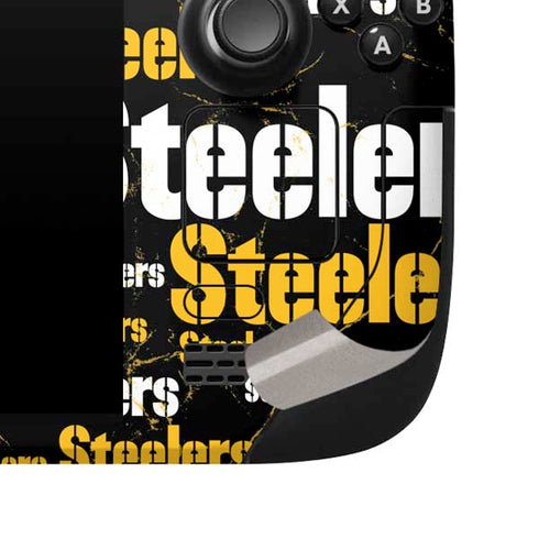 NFL Pittsburgh Steelers Black Blast Steam Deck Handheld Gaming Computer Skin